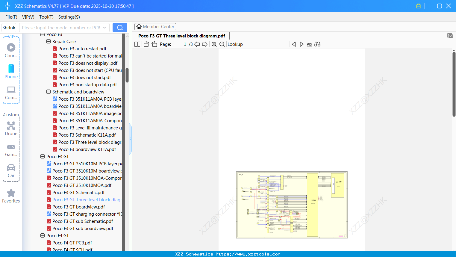 Xiaomi Poco F3 GT Three Level Block Diagram